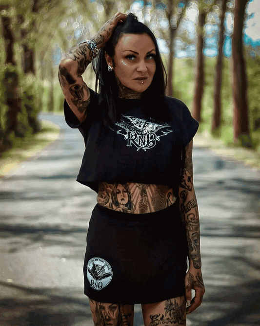 SKORT LADY FEATHERLOGO BLACK