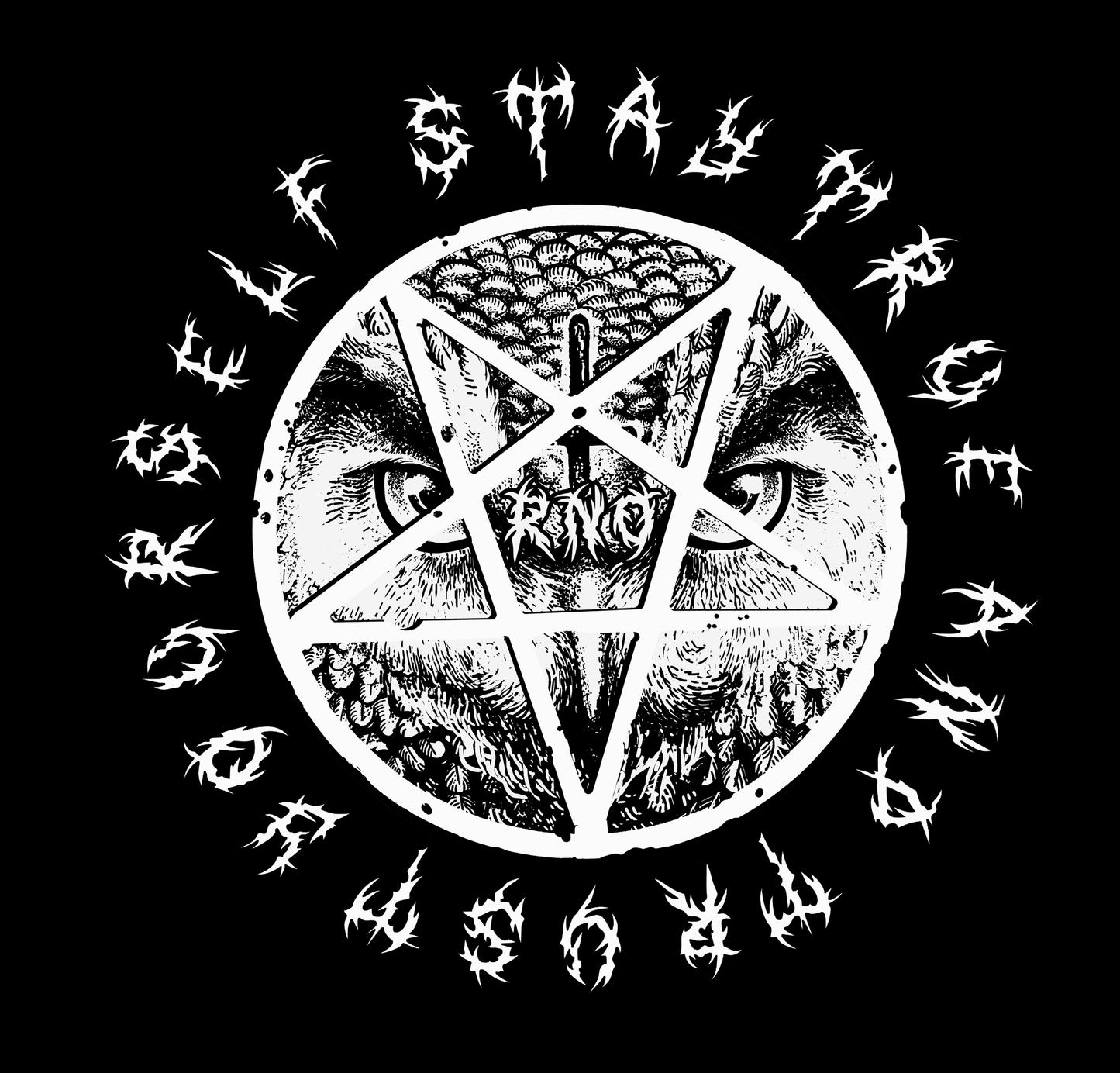 MESH SHORT D-OWL PENTA BLACK WHITE