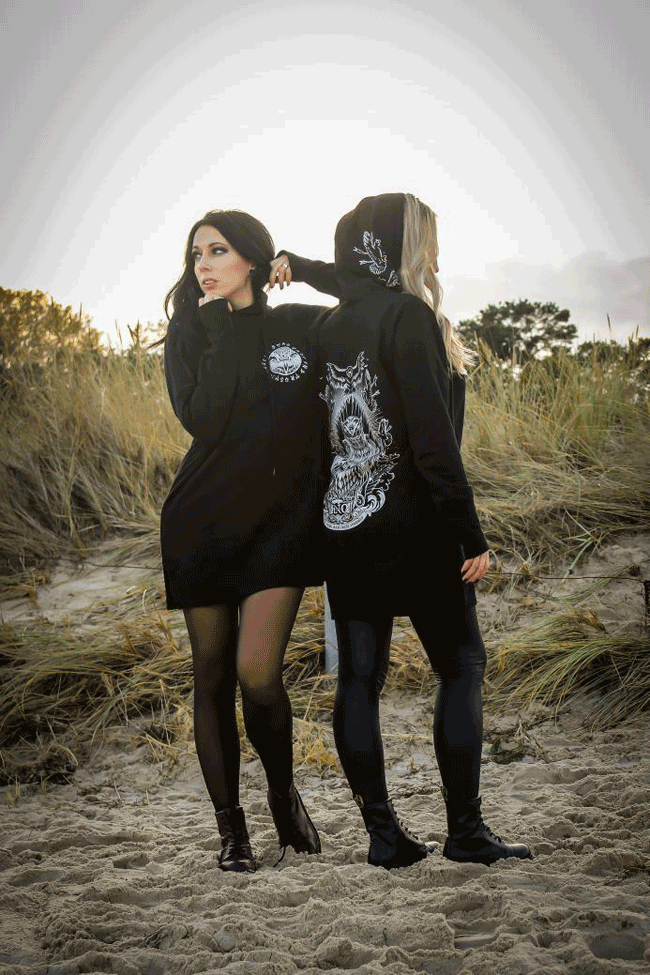 RNO HOODIEDRESS D-OWL LADY BLACK