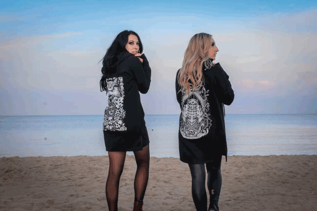 RNO HOODIEDRESS GOWLT LADY BLACK