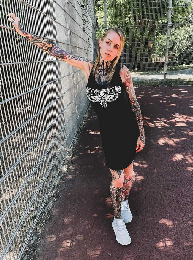 KLEID MOTH TRÄGER LADY BLACK