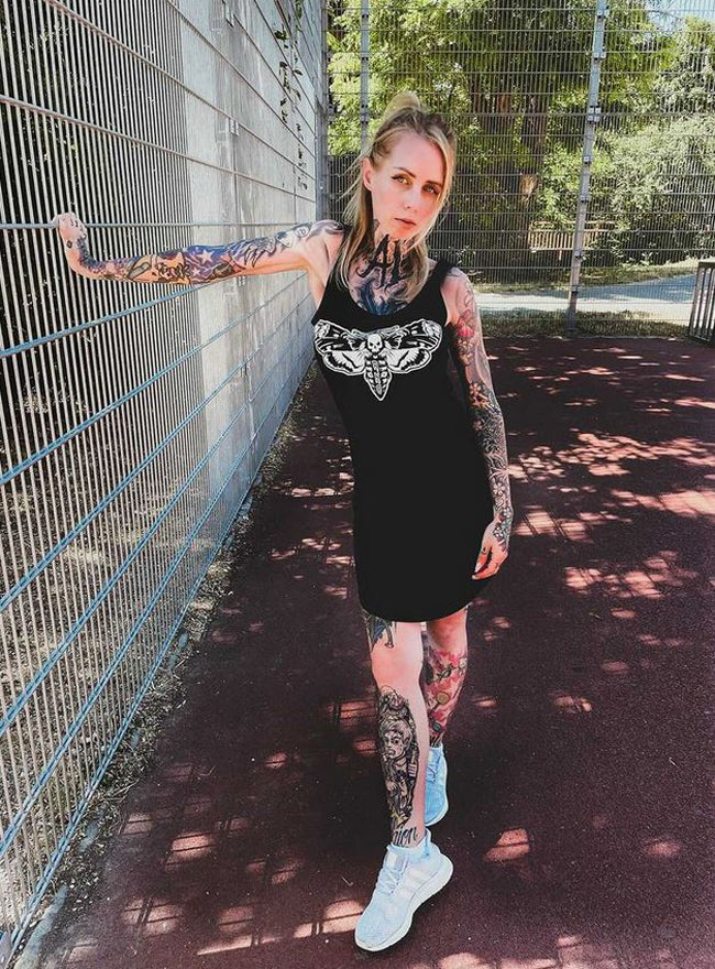 KLEID MOTH TRÄGER LADY BLACK