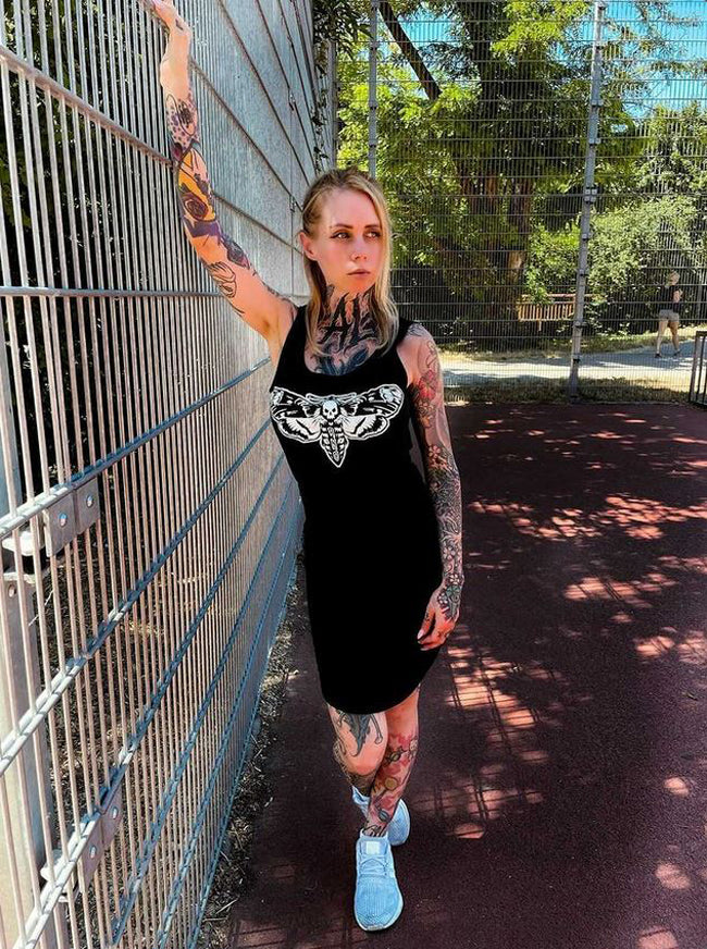 KLEID MOTH TRÄGER LADY BLACK