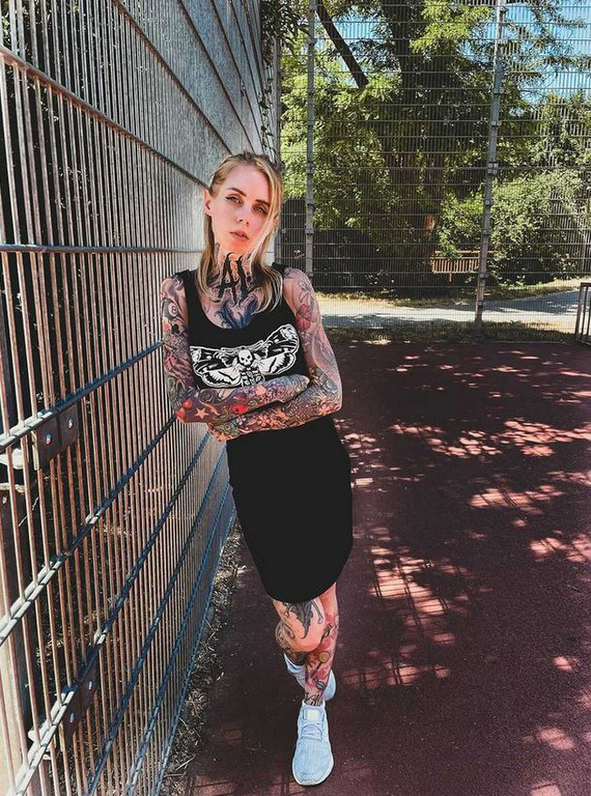 KLEID MOTH TRÄGER LADY BLACK