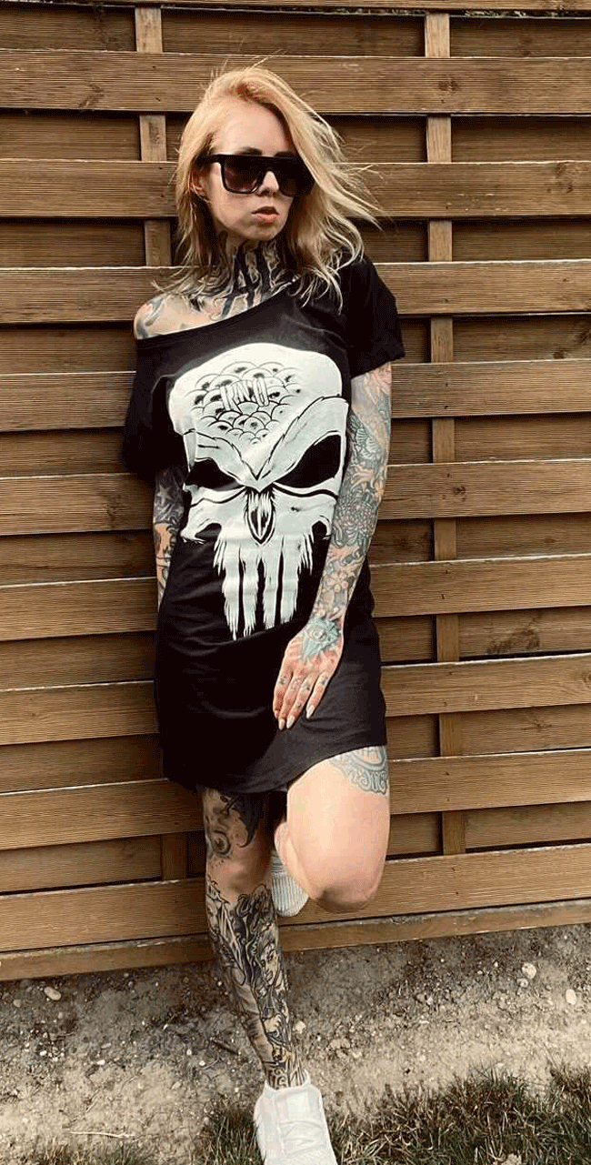 KLEID OWLISHER LOOSE FIT LADY BLACK