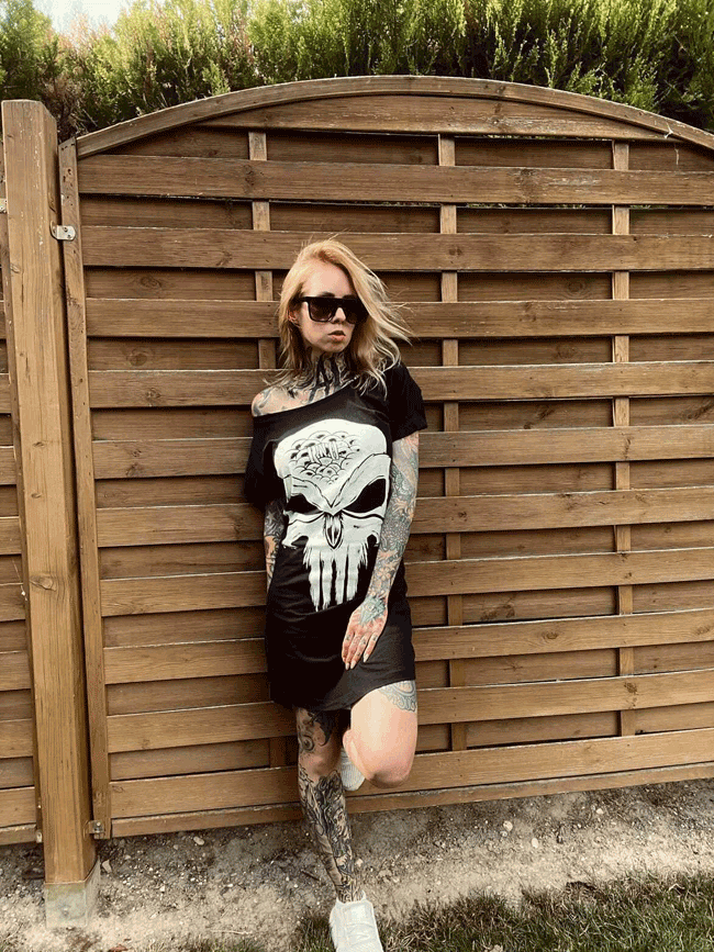 KLEID OWLISHER LOOSE FIT LADY BLACK