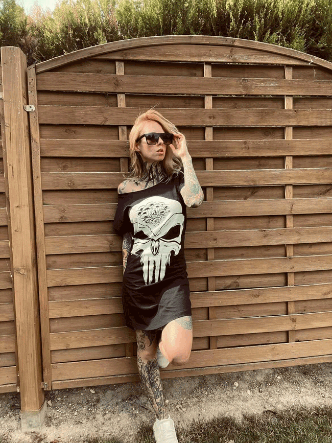 KLEID OWLISHER LOOSE FIT LADY BLACK