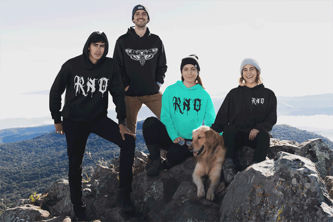 HOODIE RNO FONT NEW STYLE BLACK