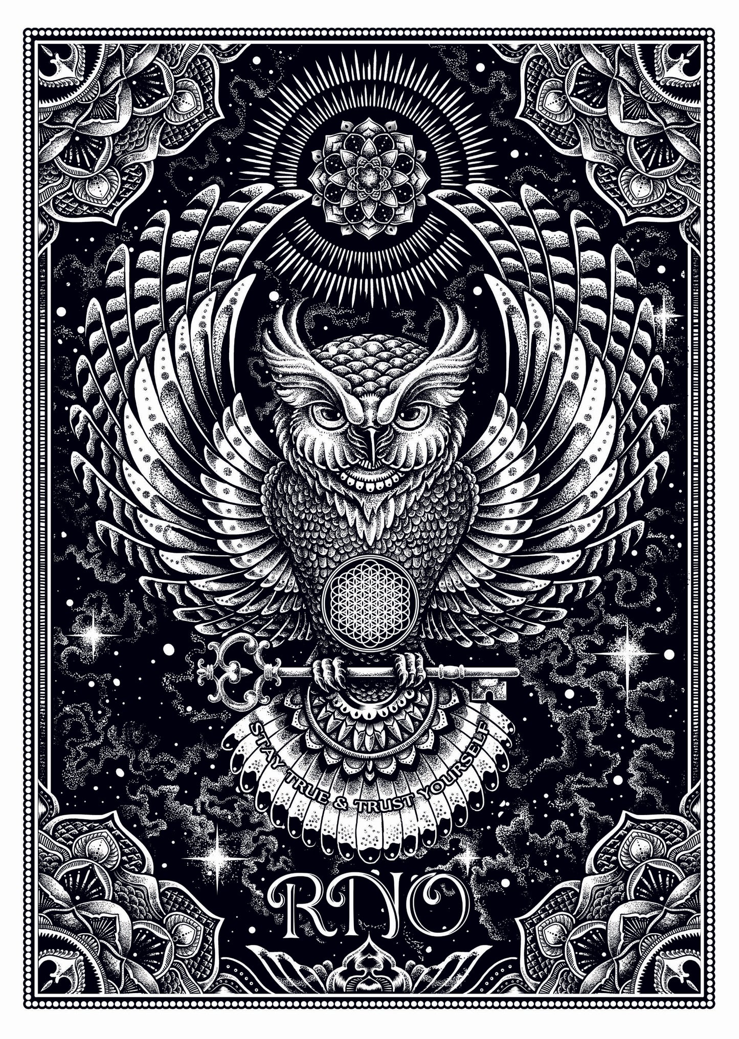 TANKTOP FLOWLER OF LIFE MEN WHITE