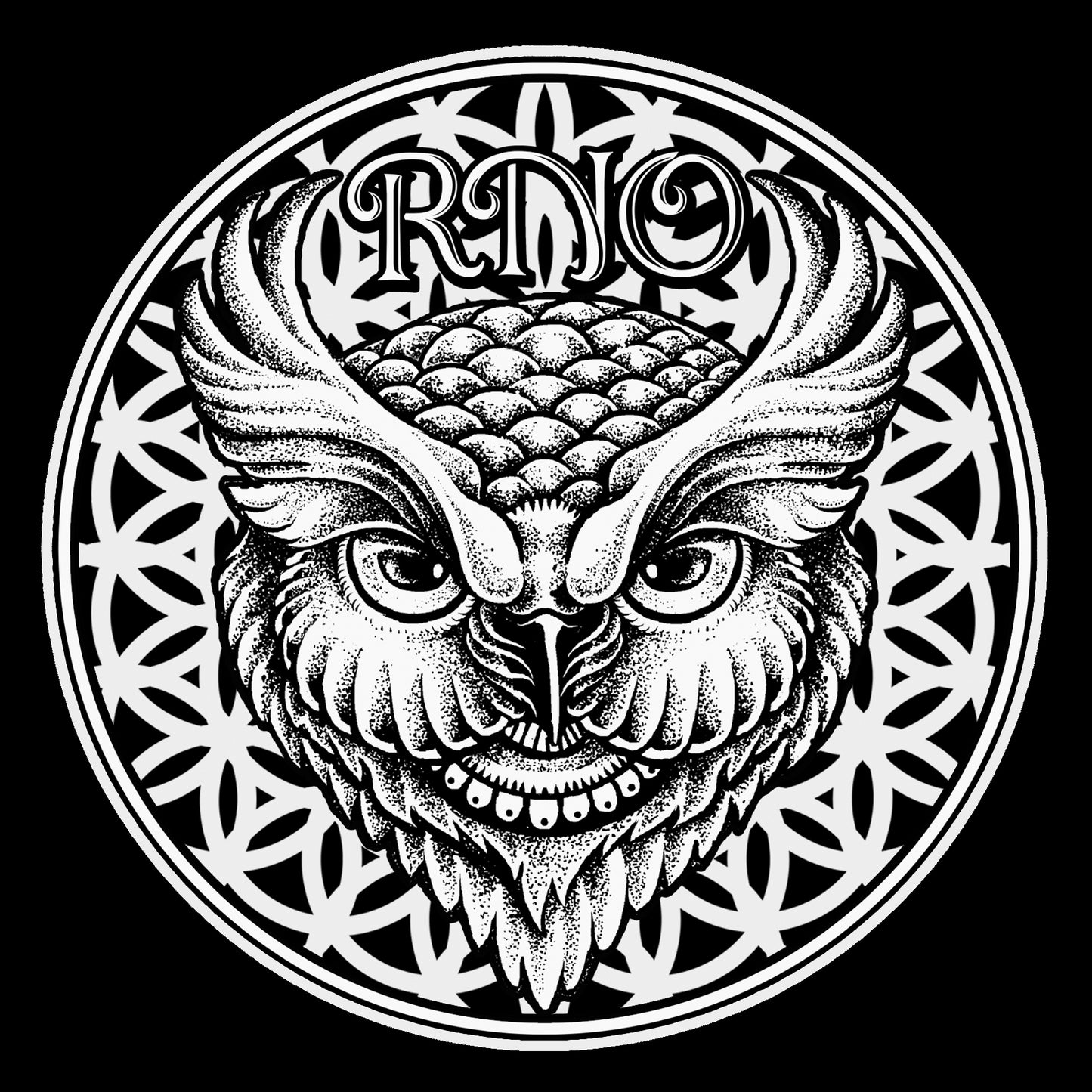 T-SHIRT CIRCLE FLOWLER MEN BLACK