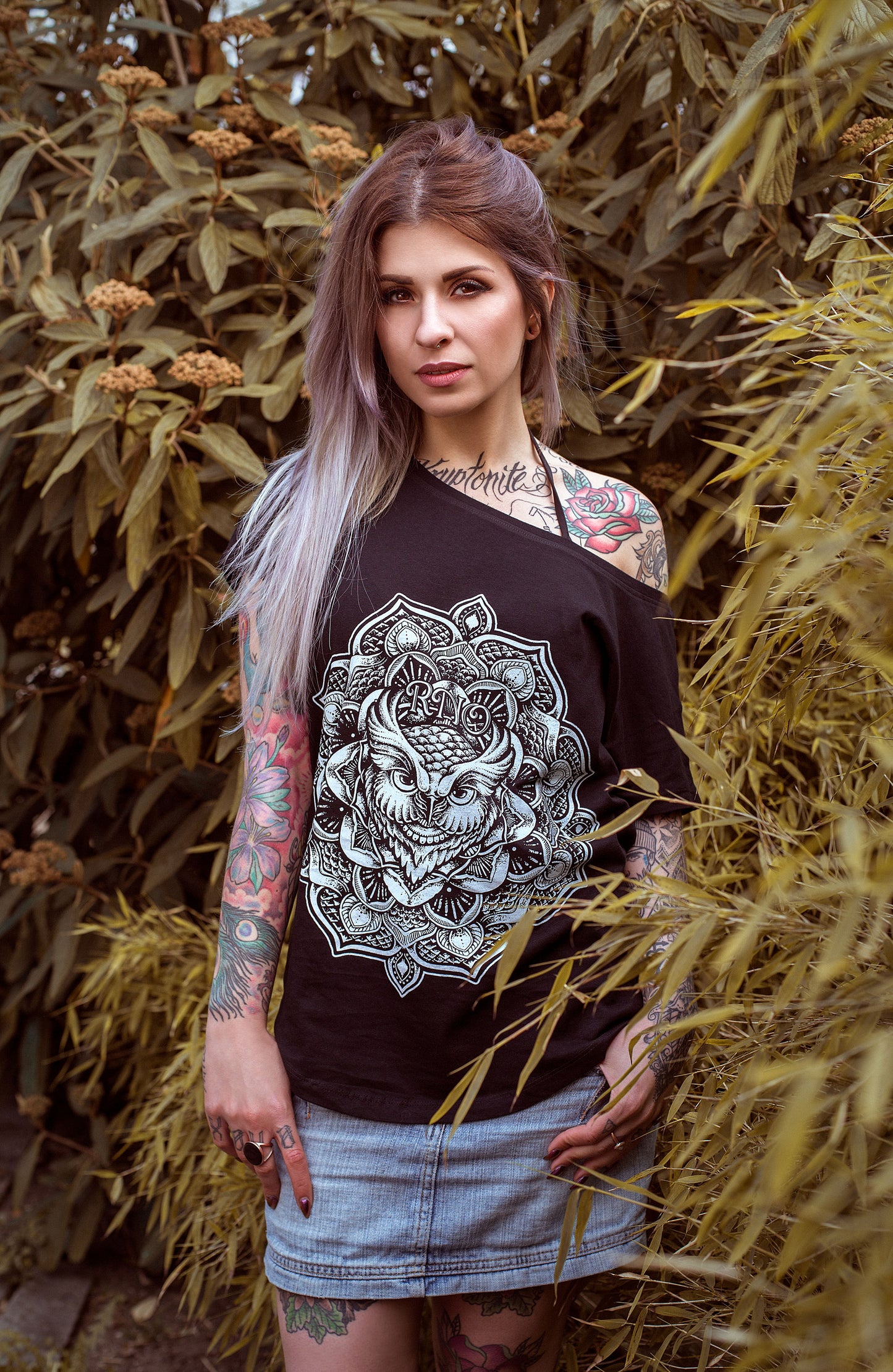 T-SHIRT G-OWL LADIES BLACK