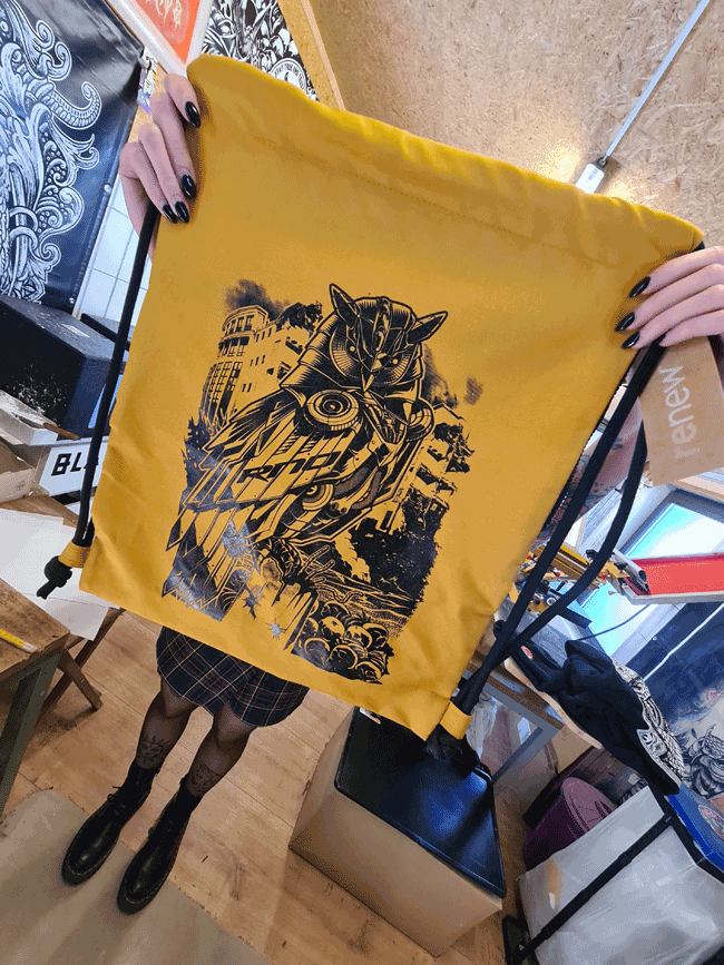 GYMSAC RECYLCLE TRANSFOWL MUSTARD