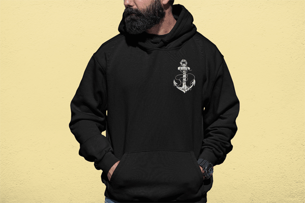 HOODIE ANCHOR BLACK UNI