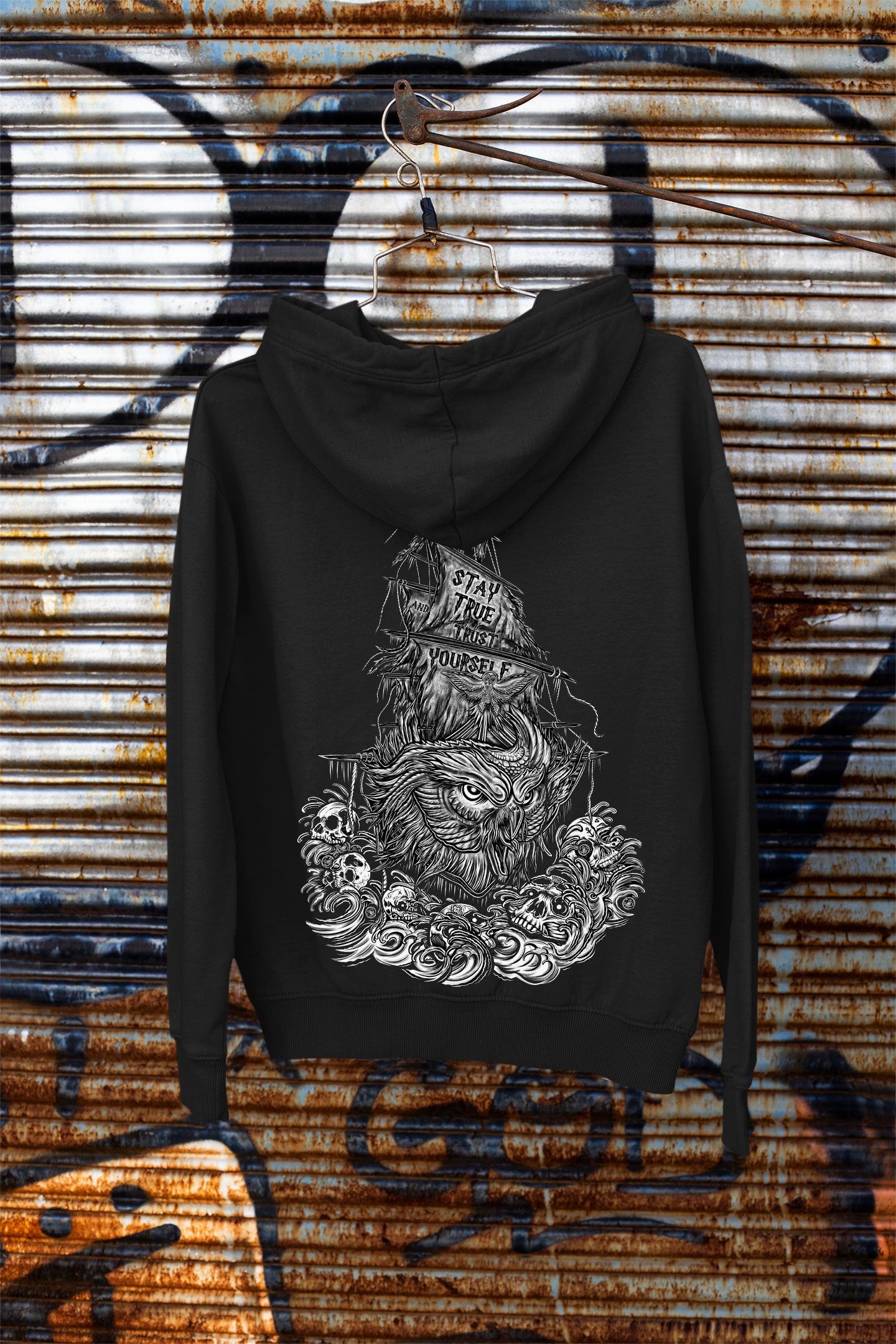 ZIPPER BLACK OWL BLACK UNI