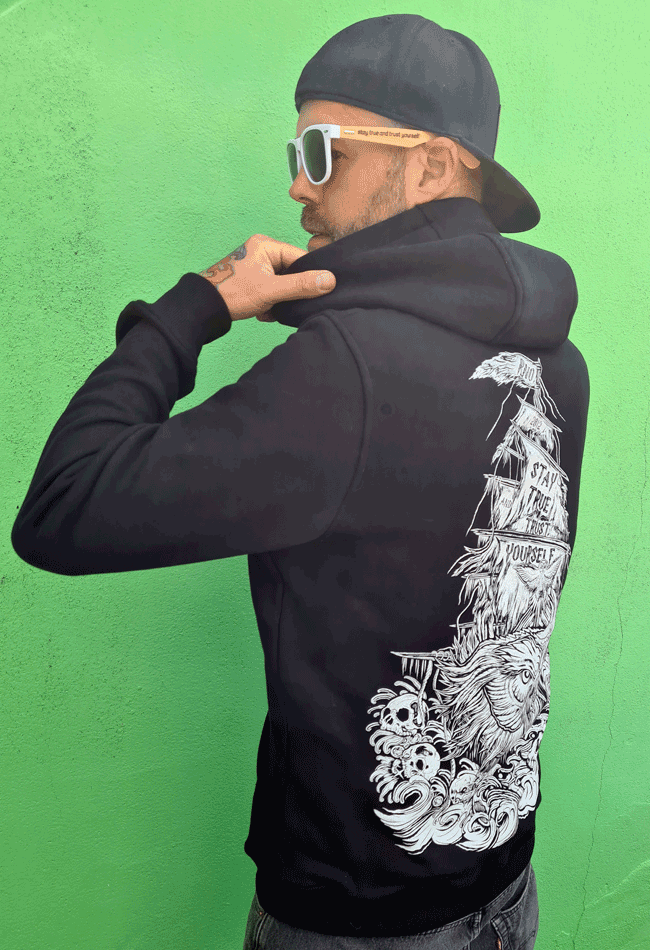 ZIPPER BLACK OWL BLACK UNI