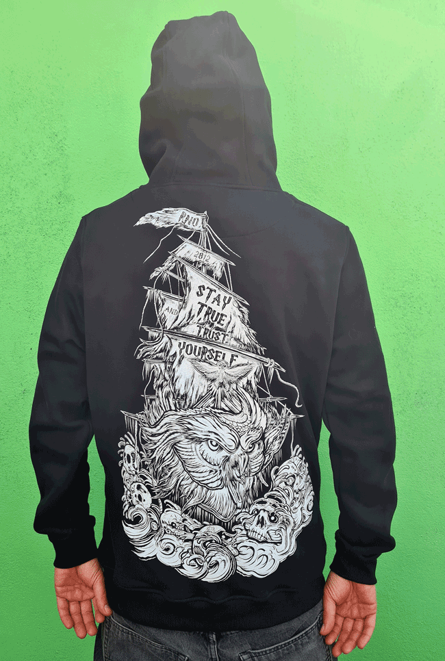 ZIPPER BLACK OWL BLACK UNI