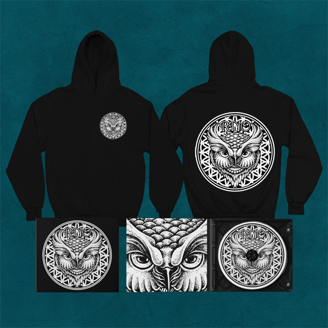 HOODIE CIRCLE FLOWLER BLACK UNI