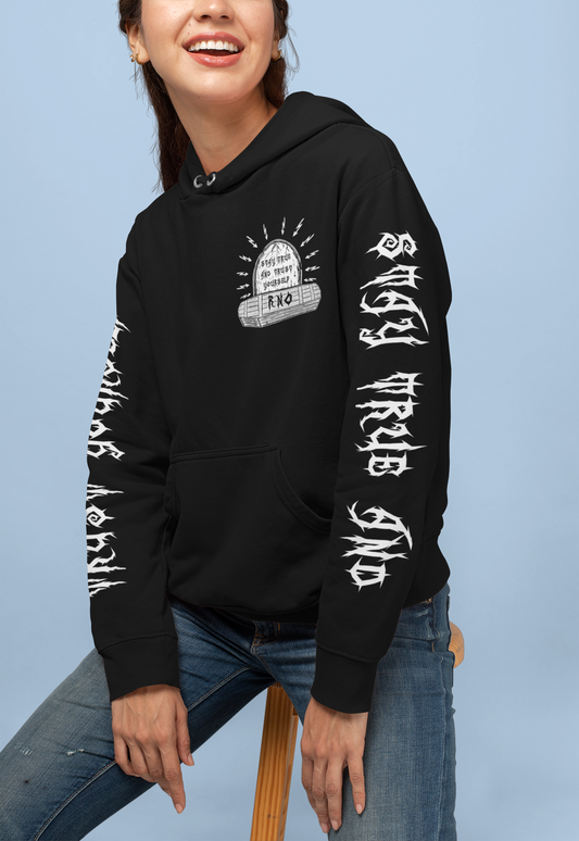 HOODIE COWLFFIN ARMPRINTS BLACK UNI