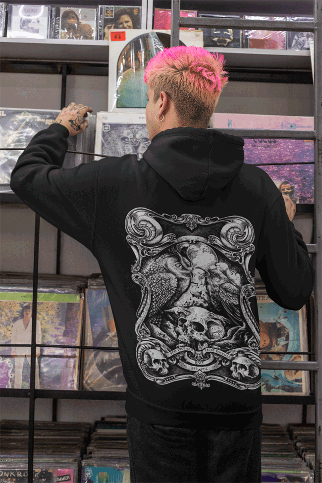 HOODIE CROWL BLACK UNI