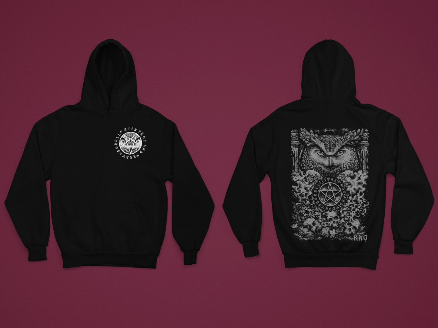 HOODIE D-OWL BLACK UNI