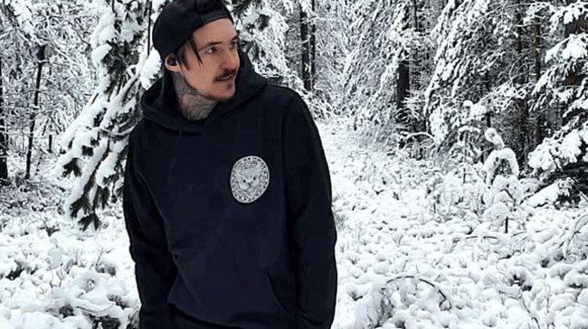 HOODIE FLOWLER OF LIFE BLACK UNI