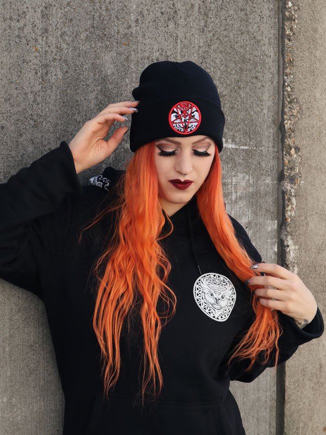 HOODIE FLOWLER OF LIFE BLACK UNI