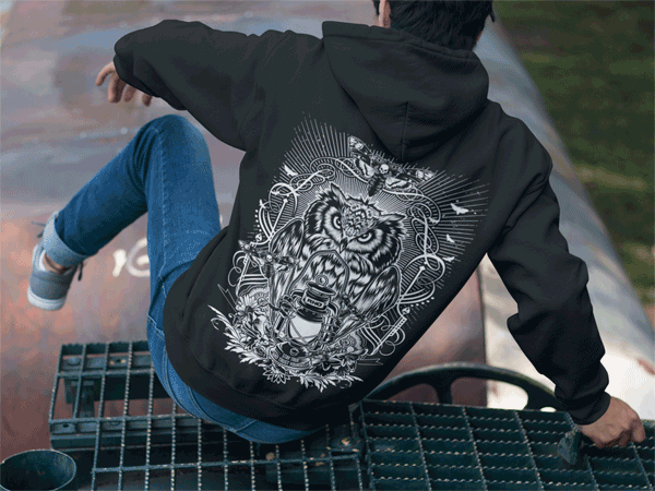 HOODIE LANTERN BLACK UNI