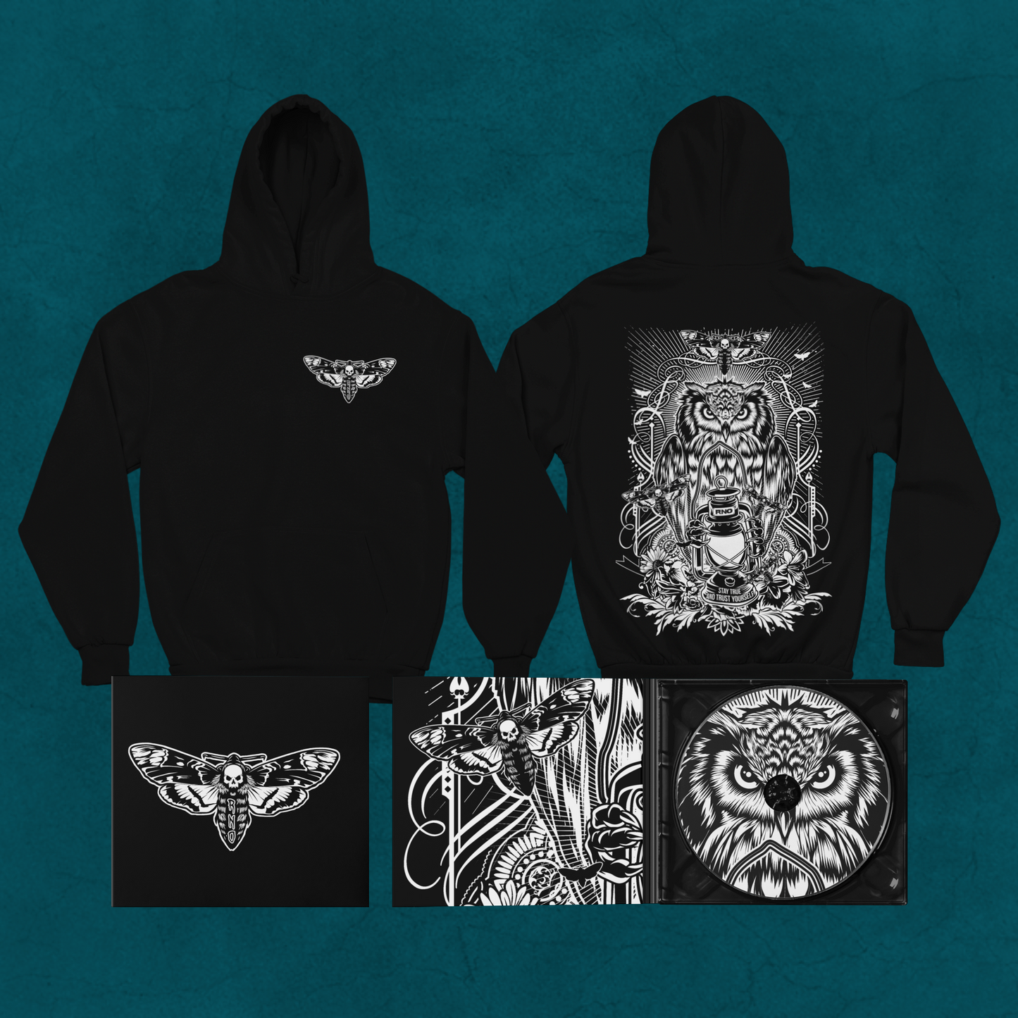 HOODIE LANTERN BLACK UNI