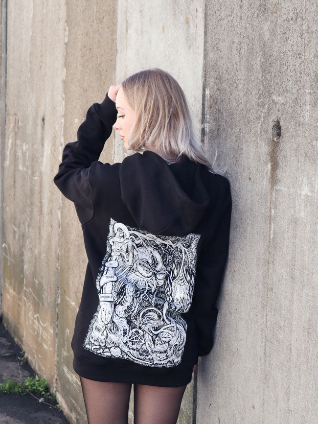 HOODIE S-OWL BLACK UNI