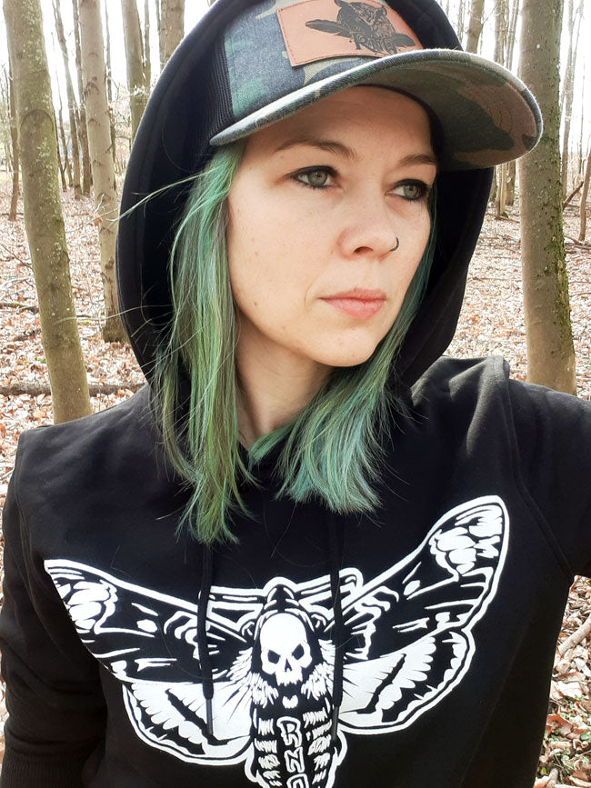 HOODIE MOTH BLACK UNI