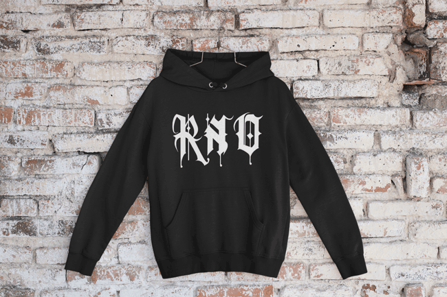 HOODIE RNO FONT NEW STYLE BLACK