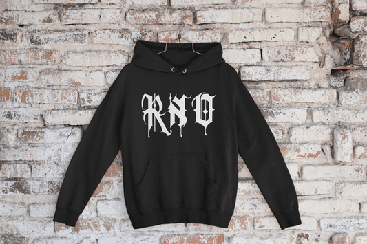 HOODIE RNO FONT NEW STYLE BLACK