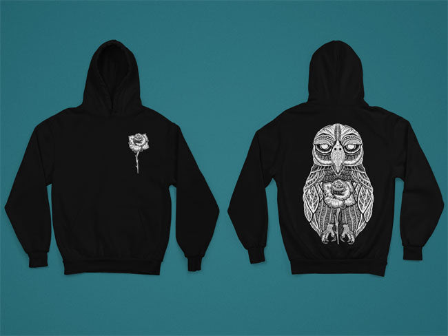 HOODIE ROSEOWL BLACK UNI