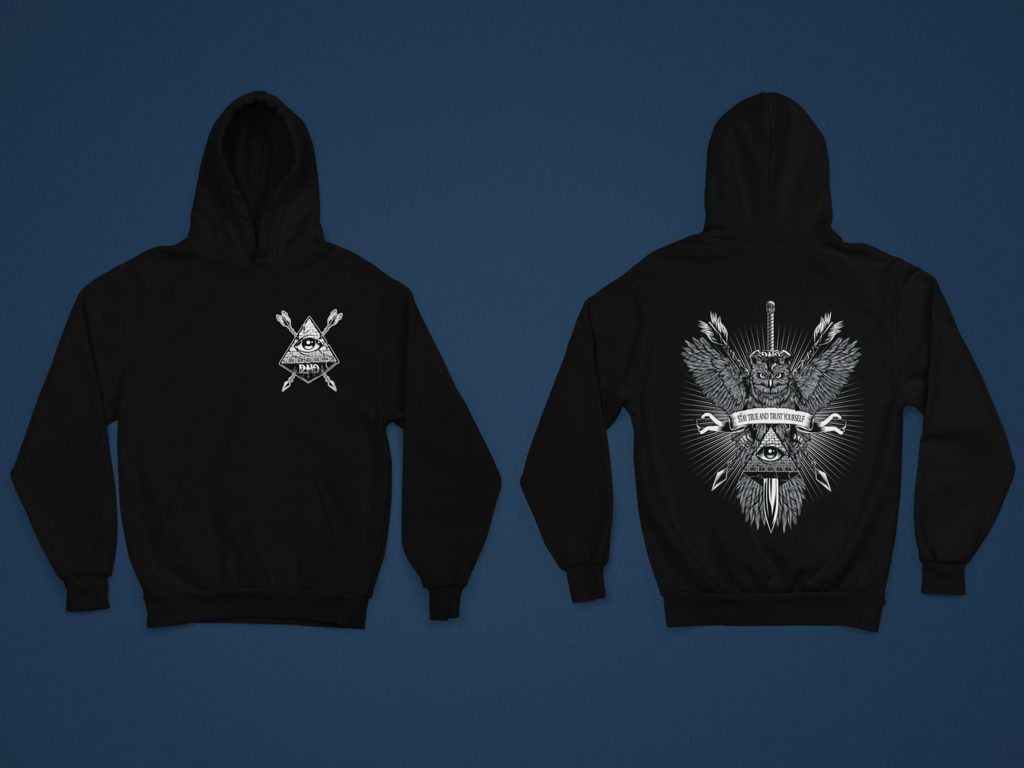 HOODIE SWORDOWL BLACK UNI