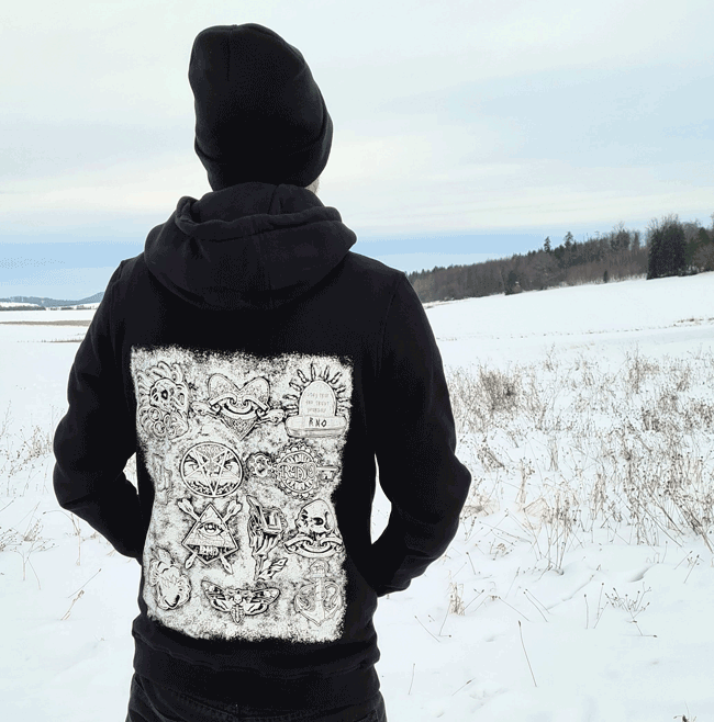 HOODIE TATTOOFLASH BLACK UNI