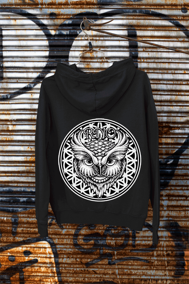 ZIPPER CIRCLE FLOWLER BLACK UNI