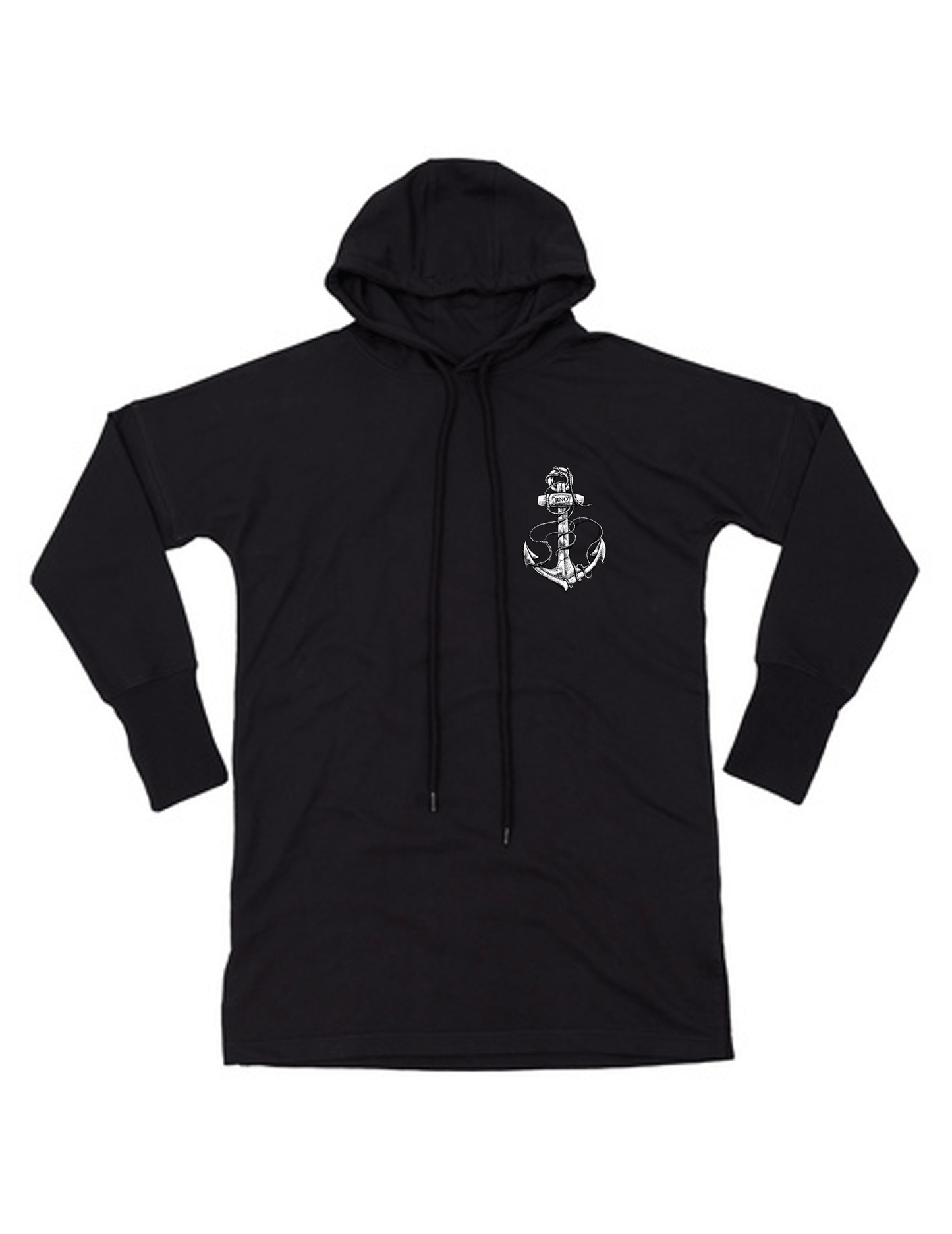 RNO HOODIEDRESS ANCHOR LADY BLACK