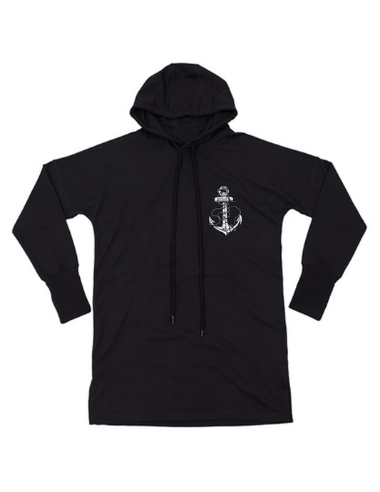 RNO HOODIEDRESS ANCHOR LADY BLACK