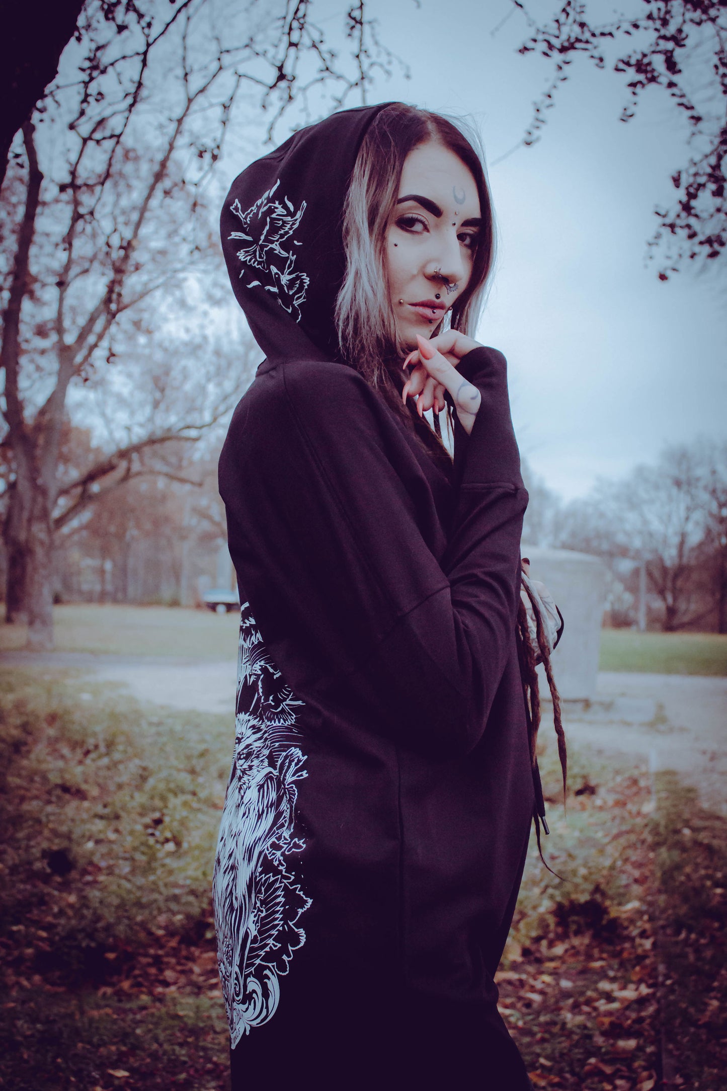 RNO HOODIEDRESS GOWLT LADY BLACK