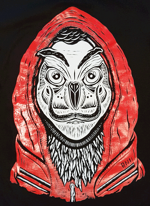 T-SHIRT HOUSE OF OWLS MEN BLACK