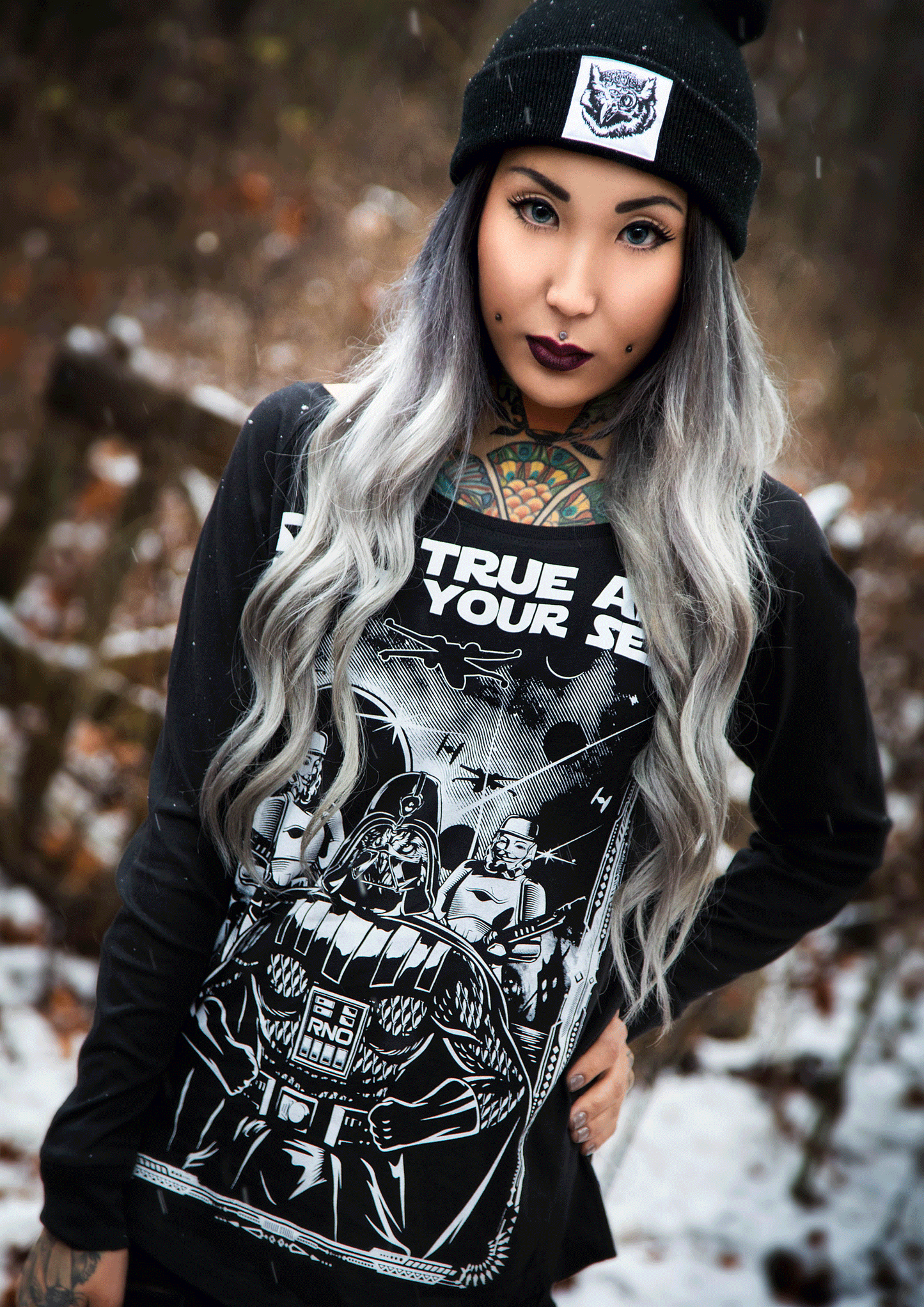 LONGSLEEVE OWLVADER LADY BLACK