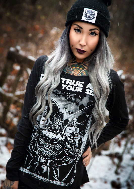 LONGSLEEVE OWLVADER LADY BLACK