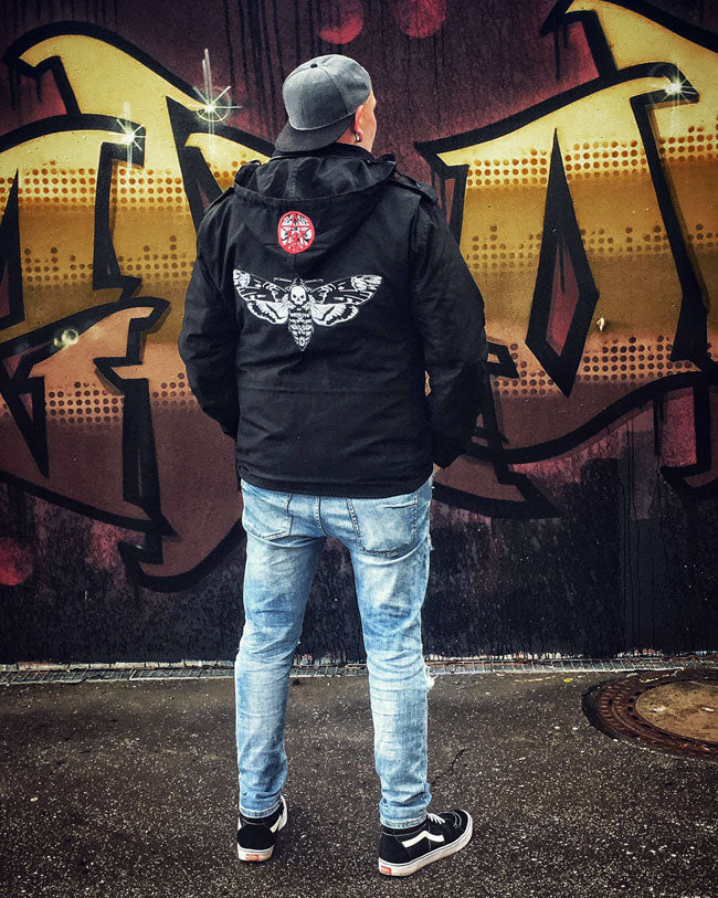 M65 JACKET MOTH EMB BLACK