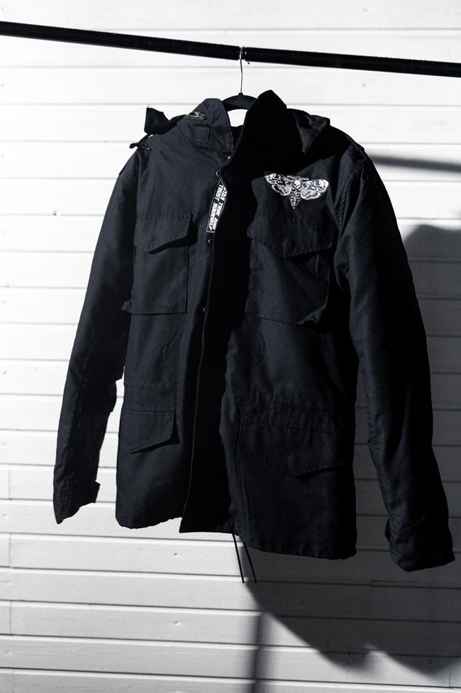 M65 JACKET MOTH EMB BLACK