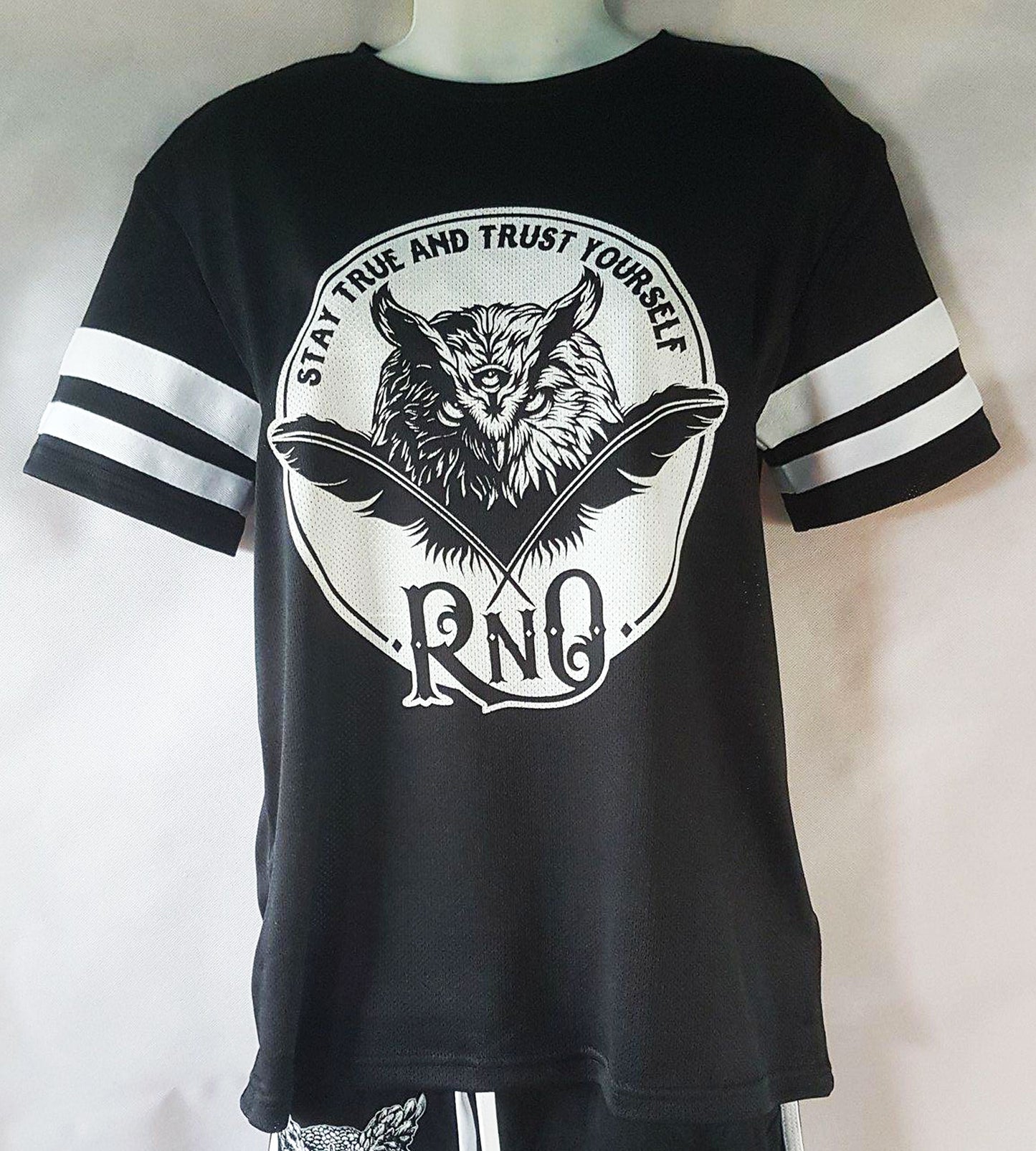 MESHSHIRT BASEBALL FEATHERLOGO LADY BLACK