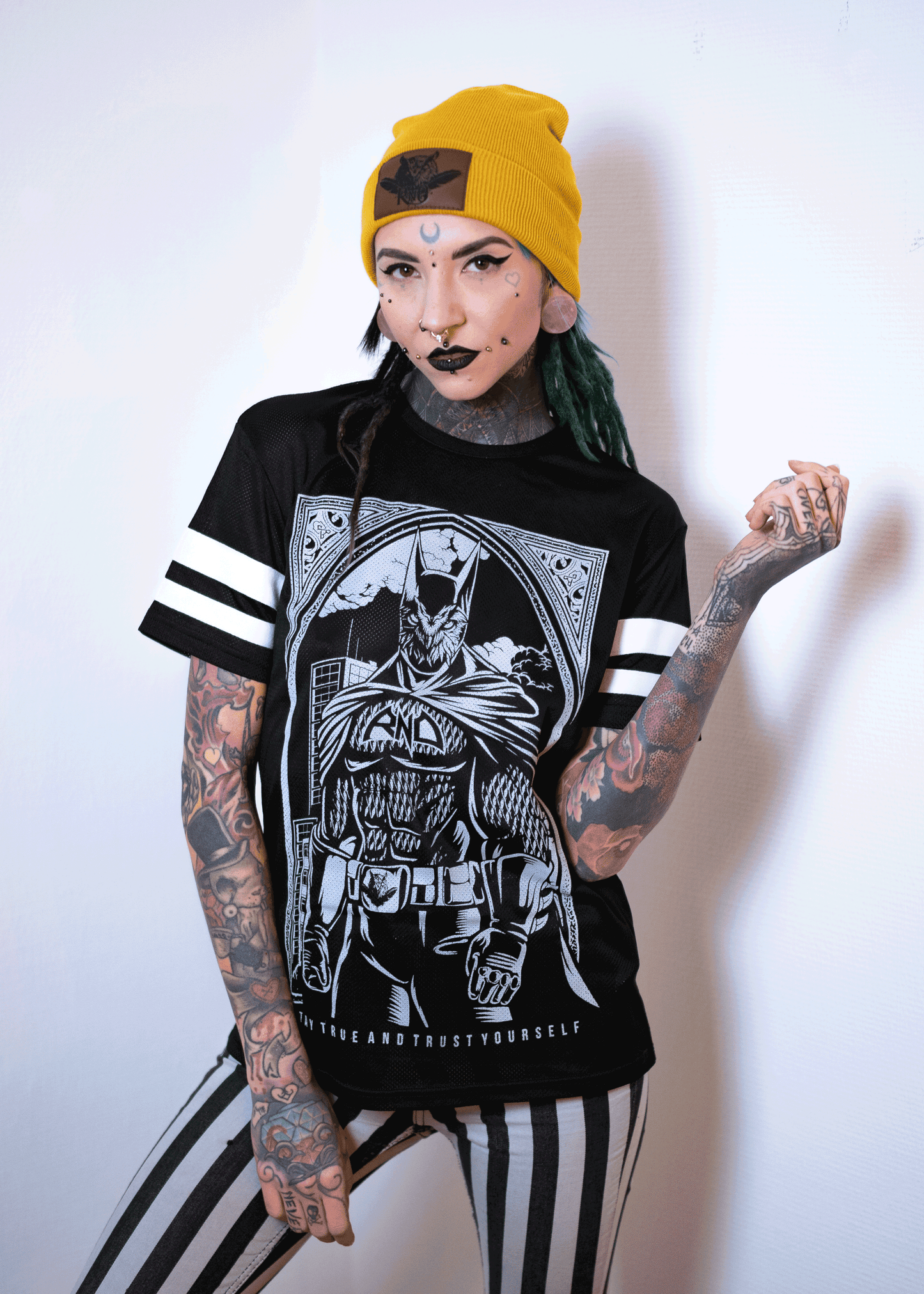 RNO MESH STRIPE BATOWL SHIRT