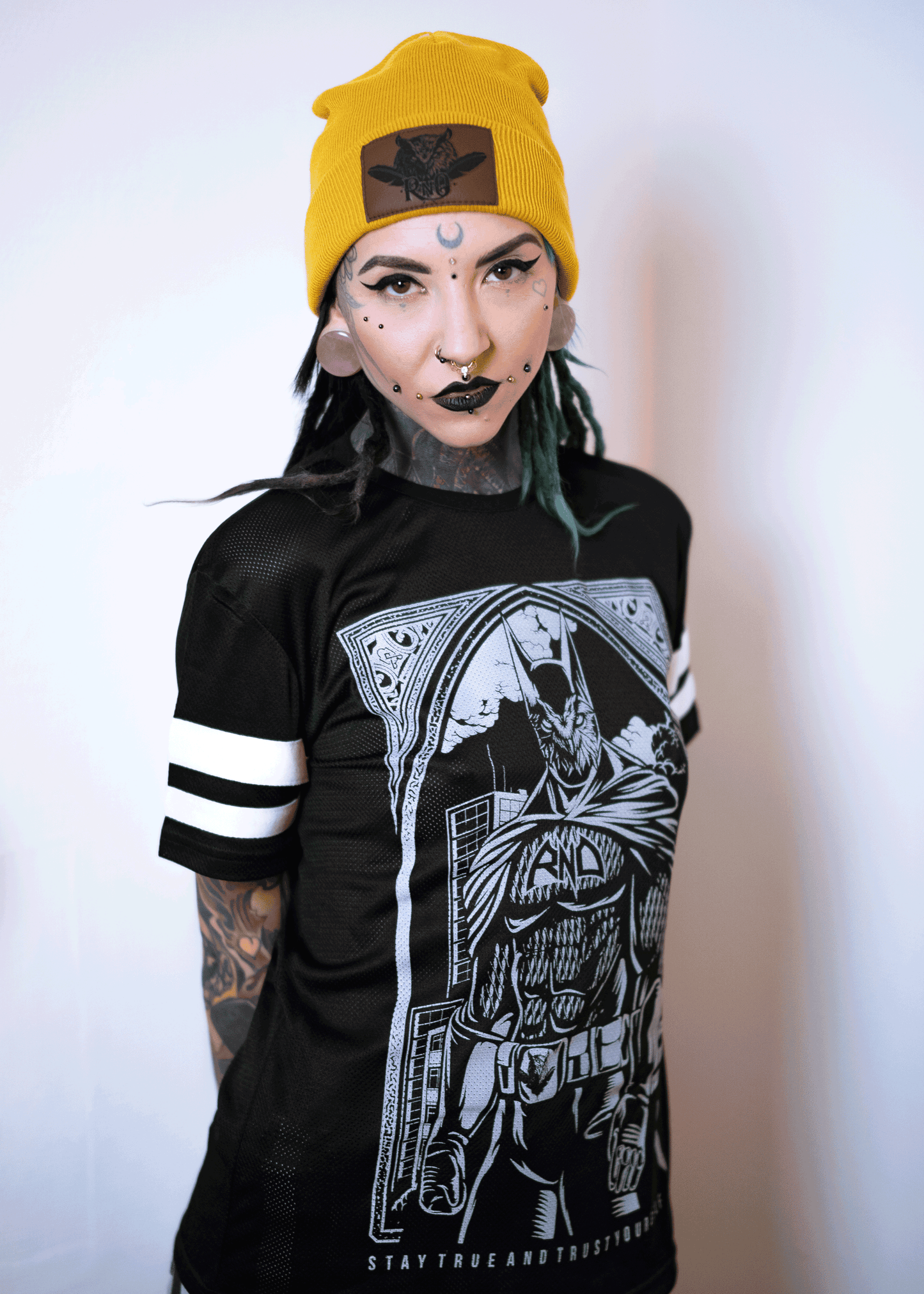 RNO MESH STRIPE BATOWL SHIRT