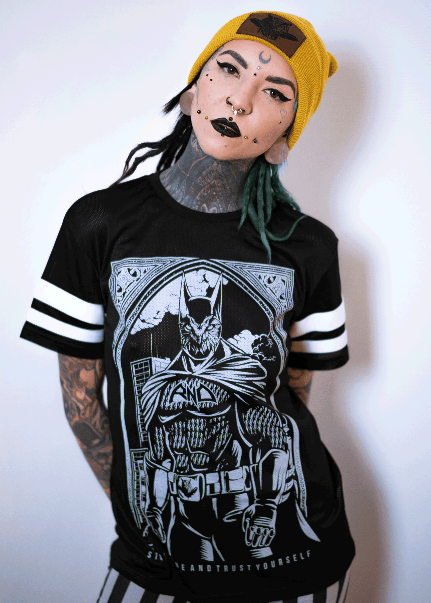 RNO MESH STRIPE BATOWL SHIRT