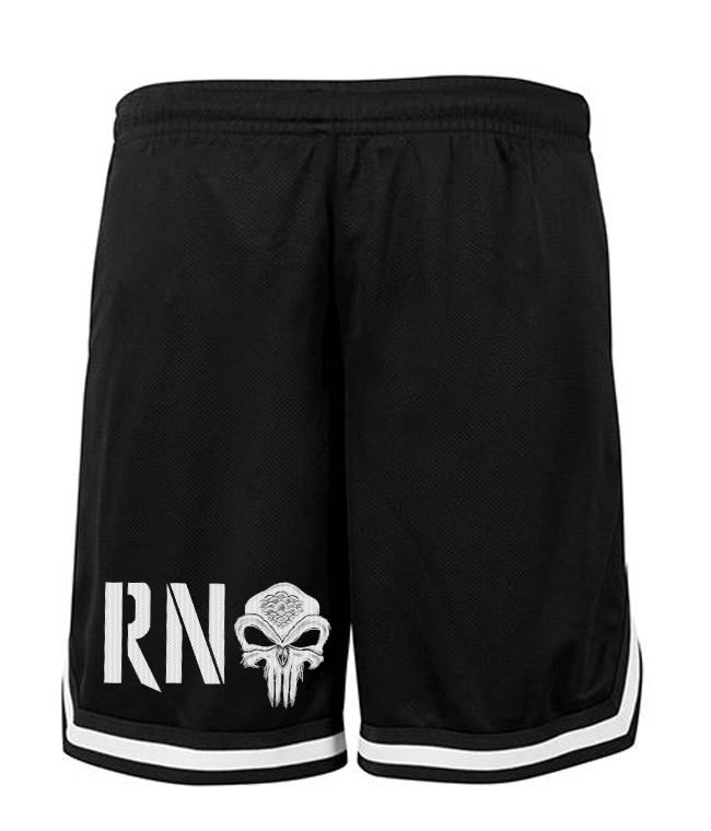 MESH SHORT OWLISHER RNO BLACK WHITE