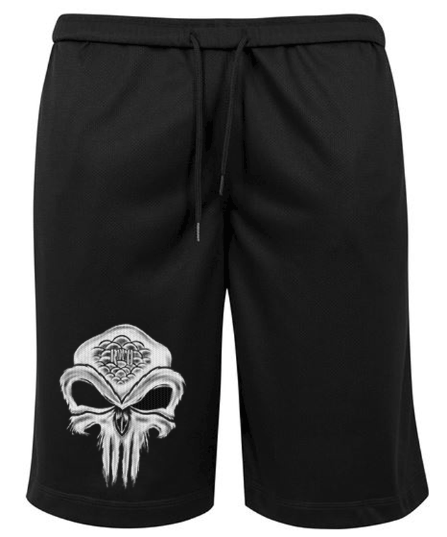MESH SHORT OWLISHER SKULL BLACK BLACK
